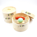 Wholesale good quality 2 tier 10 inch dim sum bamboo steamer set for food cooking outdoor using